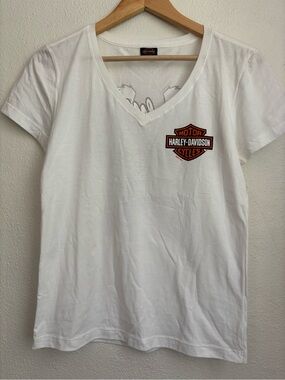 Harley-Davidson | White V-Neck T-Shirt